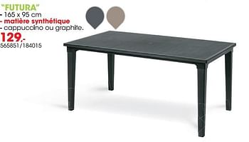 Promotions Table futura - Allibert - Valide de 24/03/2020 à 30/06/2020 chez Hubo