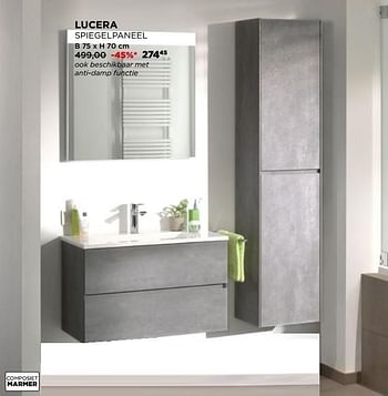 Promoties Lucera spiegelpaneel - Storke - Geldig van 01/04/2020 tot 30/04/2020 bij X2O