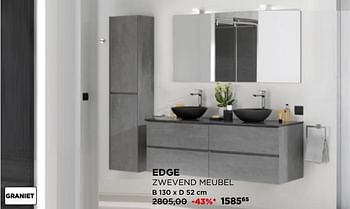 Promoties Edge zwevend meubel - Storke - Geldig van 01/04/2020 tot 30/04/2020 bij X2O