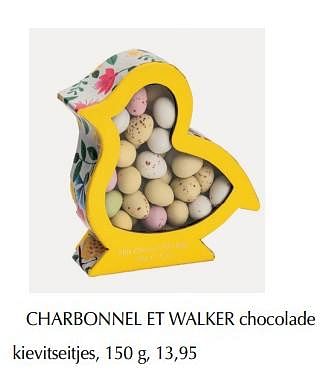 Promoties Chocolade kievitseitjes - Charbonnel et Walker  - Geldig van 21/03/2020 tot 20/06/2020 bij De Bijenkorf
