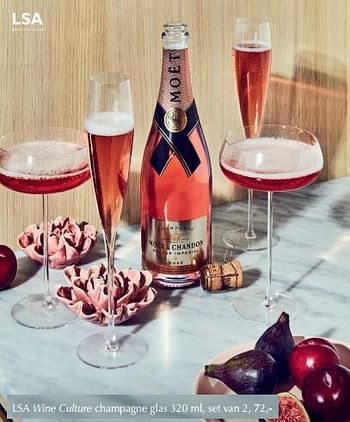 Promoties Lsa wine culture champagne glas - LSA - Geldig van 21/03/2020 tot 20/06/2020 bij De Bijenkorf