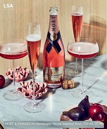 Promoties Moët + chandon champagne nectar impérial rosé - Moet & Chandon - Geldig van 21/03/2020 tot 20/06/2020 bij De Bijenkorf