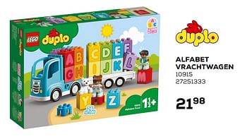 Promoties Alfabet vrachtwagen - Lego - Geldig van 03/04/2020 tot 03/05/2020 bij Supra Bazar