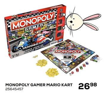 Promoties Monopoly gamer mario kart - Hasbro - Geldig van 03/04/2020 tot 03/05/2020 bij Supra Bazar