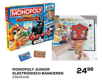 Promoties Monopoly junior elektronisch bankieren - Hasbro - Geldig van 03/04/2020 tot 03/05/2020 bij Supra Bazar
