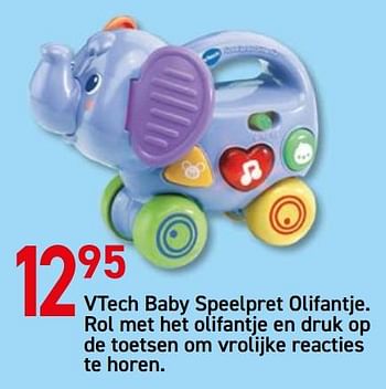 Promoties Vtech baby speelpret olifantje - Vtech - Geldig van 30/03/2020 tot 20/04/2020 bij Tuf Tuf