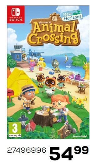 Promoties Animal crossing - Nintendo - Geldig van 03/04/2020 tot 03/05/2020 bij Supra Bazar
