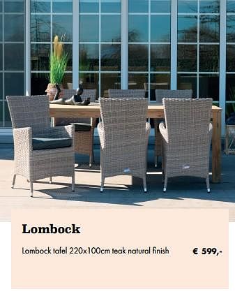 Promoties Lombock tafel - Huismerk - Desomer-Plancke - Geldig van 03/04/2020 tot 30/09/2020 bij Desomer-Plancke