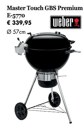 Promoties Houtskoolbarbecue master touch gbs premium e-5770 - Weber - Geldig van 03/04/2020 tot 30/09/2020 bij Desomer-Plancke