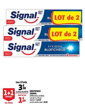 Promotions Dentifrice signal - Signal - Valide de 01/04/2020 à 13/04/2020 chez Auchan Ronq
