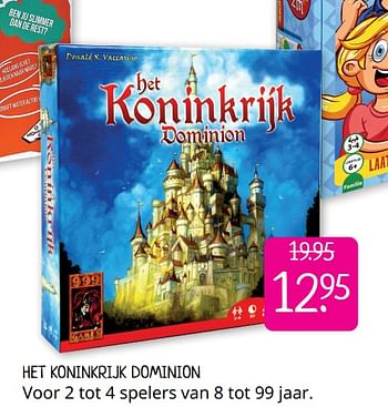 Promotions Het koninkrijk dominion - 999games - Valide de 03/04/2020 à 10/04/2020 chez BoekenVoordeel