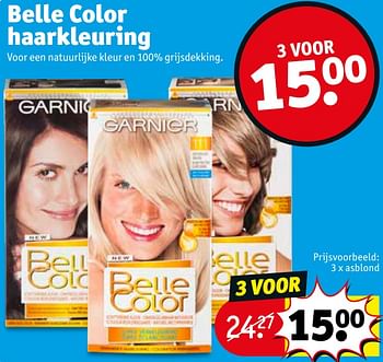 Promoties Belle color haarkleuring asblond - Garnier - Geldig van 07/04/2020 tot 19/04/2020 bij Kruidvat