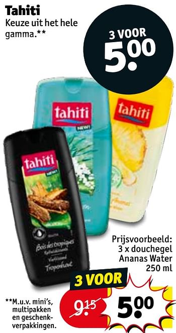 Promoties Douchegel ananas water - Palmolive Tahiti - Geldig van 07/04/2020 tot 19/04/2020 bij Kruidvat