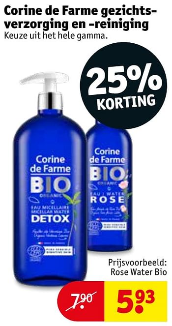 Promoties Rose water bio - Corine de farme - Geldig van 07/04/2020 tot 19/04/2020 bij Kruidvat