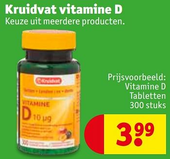Productie Reparatie mogelijk Overwegen Huismerk - Kruidvat Vitamine d tabletten - Promotie bij Kruidvat