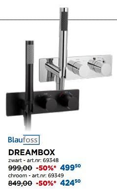 Promoties Inbouwkraan dreambox zwart - Blaufoss - Geldig van 01/04/2020 tot 30/04/2020 bij X2O