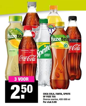 Promoties Coca cola, fanta, sprite of fuze tea - Huismerk - Big Bazar - Geldig van 06/04/2020 tot 19/04/2020 bij Big Bazar