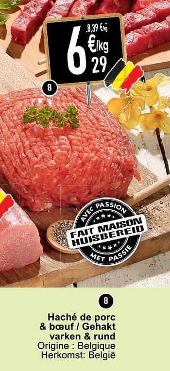 Promoties Haché de porc & bœuf  gehakt varken & rund - Huismerk - Cora - Geldig van 07/04/2020 tot 11/04/2020 bij Cora
