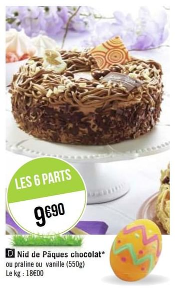 Produit Maison Geant Casino Nid De Paques Chocolat En Promotion Chez Geant Casino