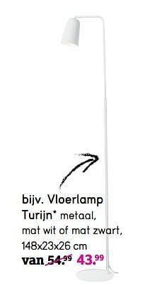 Promotions Vloerlamp turijn - Produit maison - Leen Bakker - Valide de 06/04/2020 à 26/04/2020 chez Leen Bakker