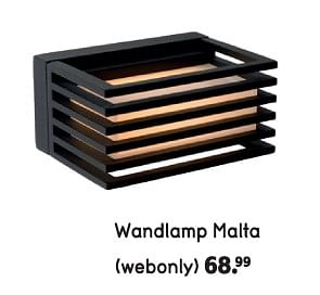 Promoties Wandlamp malta webonly - Huismerk - Leen Bakker - Geldig van 04/04/2020 tot 31/12/2020 bij Leen Bakker