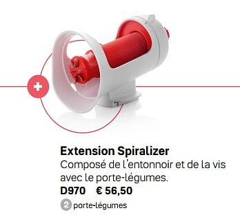 Promotions Extension spiralizer - Produit Maison - Tupperware - Valide de 21/03/2020 à 20/09/2020 chez Tupperware