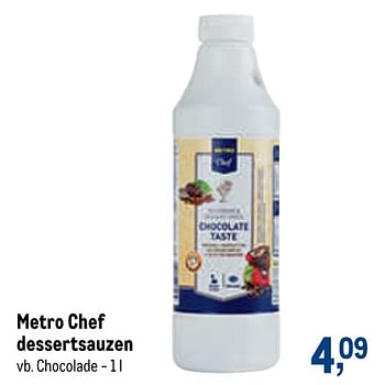 Promoties Metro chef dessertsauzen chocolade - Huismerk - Makro - Geldig van 25/03/2020 tot 11/04/2020 bij Makro
