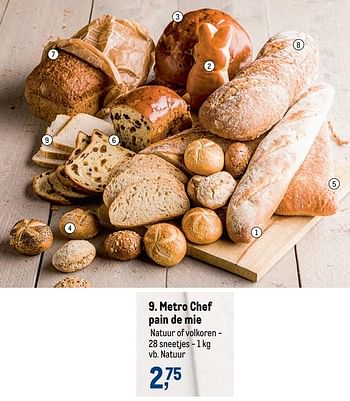 Promotions Metro chef pain de mie - Produit maison - Makro - Valide de 25/03/2020 à 11/04/2020 chez Makro