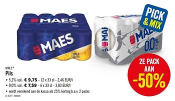 Promoties Pils - Maes - Geldig van 06/04/2020 tot 11/04/2020 bij Lidl