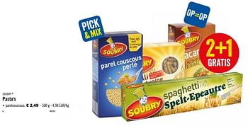 Promoties Pasta parelcouscous - Soubry - Geldig van 06/04/2020 tot 11/04/2020 bij Lidl
