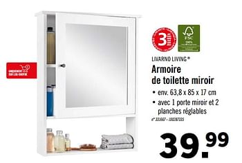 Promotion Lidl Livarno Living Armoire De Toilette Miroir Livarno Living Meubles Valide Jusqua 4 Promobutler