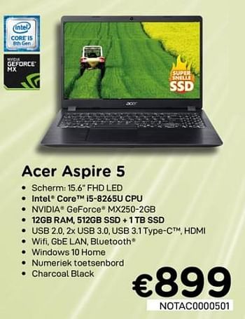 Promoties Acer aspire 5 - Acer - Geldig van 04/04/2020 tot 30/04/2020 bij Compudeals