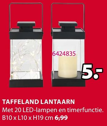 Promoties Taffeland lantaarn - Huismerk - Jysk - Geldig van 06/04/2020 tot 19/04/2020 bij Jysk