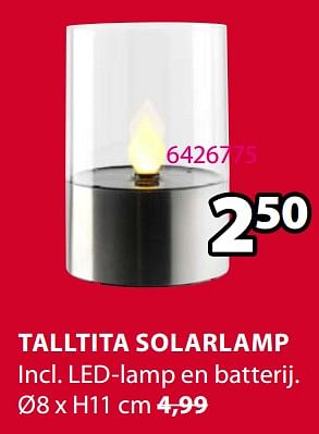 Promoties Talltita solarlamp - Huismerk - Jysk - Geldig van 06/04/2020 tot 19/04/2020 bij Jysk