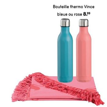 Promotions Bouteille thermo vince bleue ou rose - Produit maison - Leen Bakker - Valide de 04/04/2020 à 31/12/2020 chez Leen Bakker