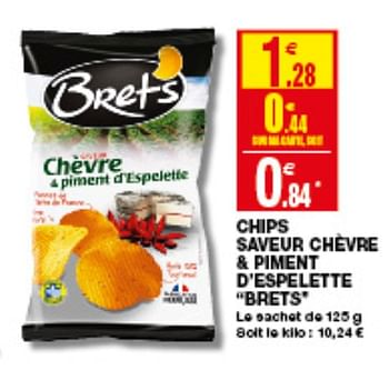 Chips BRET'S au chèvre et piment d'Espelette