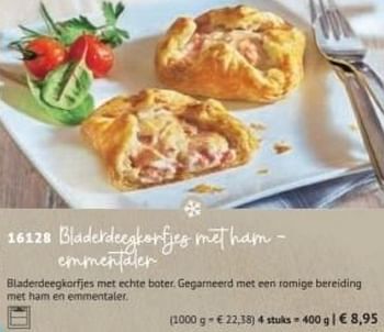 Promoties Bladerdeegkorfjes met ham - emmentaler - Huismerk - Bofrost - Geldig van 30/03/2020 tot 27/09/2020 bij Bofrost