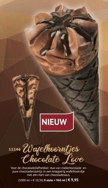 Promoties Wafelhoorntjes chocolate love - Huismerk - Bofrost - Geldig van 30/03/2020 tot 27/09/2020 bij Bofrost