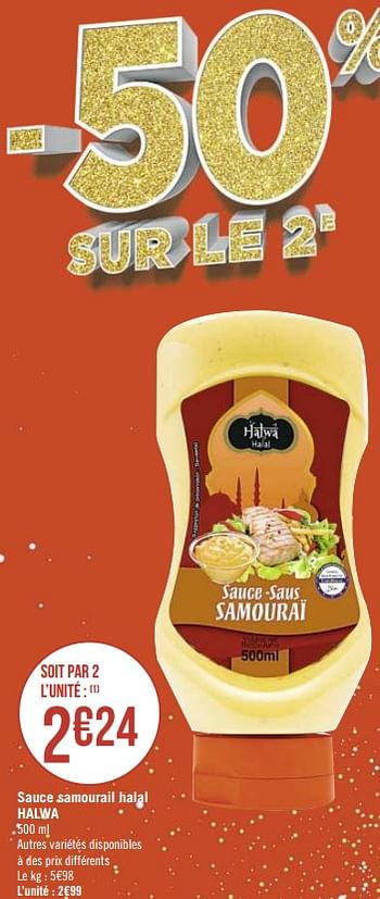 HALWA sauce samourai