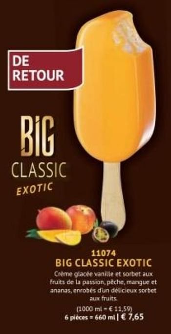 Promotions Big classic exotic - Produit maison - Bofrost - Valide de 30/03/2020 à 27/09/2020 chez Bofrost
