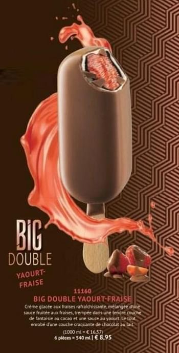 Promotions Big double yaourt -fraise - Produit maison - Bofrost - Valide de 30/03/2020 à 27/09/2020 chez Bofrost