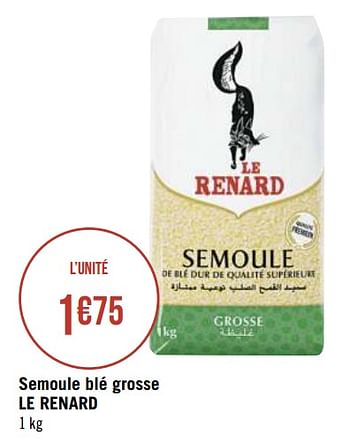 Semoule extra-fine de qualité supérieure - Le Renard