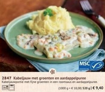 Promoties Kabeljauw met groenten en aardappelpuree - Huismerk - Bofrost - Geldig van 30/03/2020 tot 27/09/2020 bij Bofrost