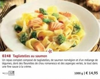 Promotions Tagliatelles au saumon - Produit maison - Bofrost - Valide de 30/03/2020 à 27/09/2020 chez Bofrost