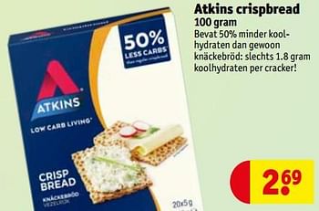 Promoties Atkins crispbread - Atkins - Geldig van 13/04/2020 tot 25/10/2020 bij Kruidvat