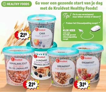 Promoties Healthy foods - Huismerk - Kruidvat - Geldig van 13/04/2020 tot 25/10/2020 bij Kruidvat