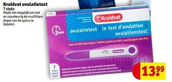 Promoties Kruidvat ovulatietest - Huismerk - Kruidvat - Geldig van 13/04/2020 tot 25/10/2020 bij Kruidvat