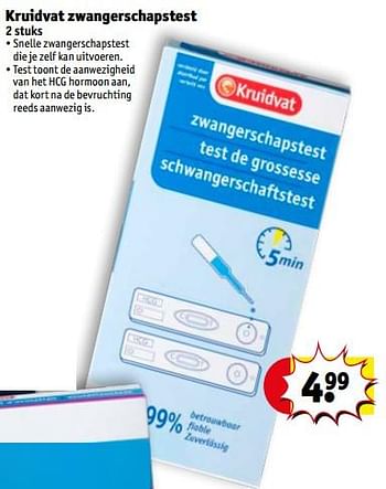 Promoties Kruidvat zwangerschapstest - Huismerk - Kruidvat - Geldig van 13/04/2020 tot 25/10/2020 bij Kruidvat