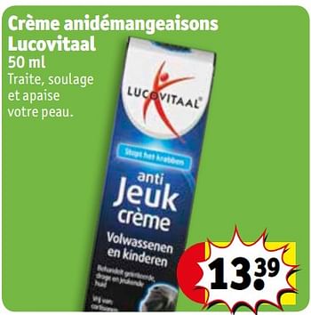 Promotions Crème anidémangeaisons lucovitaal - Lucovitaal - Valide de 13/04/2020 à 25/10/2020 chez Kruidvat