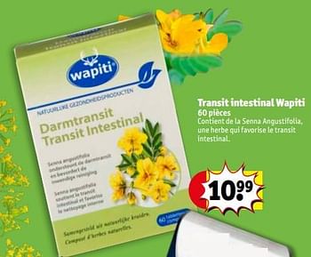 Promotions Transit intestinal wapiti - Wapiti - Valide de 13/04/2020 à 25/10/2020 chez Kruidvat